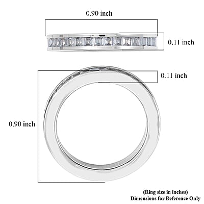 Calvin Klein Simulated Diamond Set of 3 Ring in Stainless Steel (Size 5.0)
