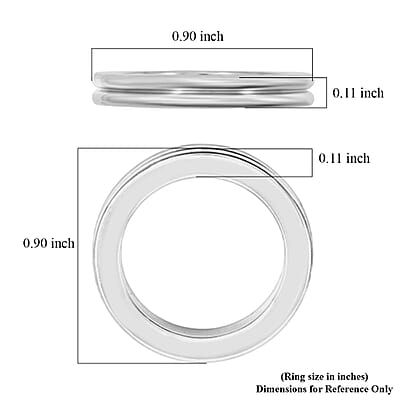 Calvin Klein Simulated Diamond Set of 3 Ring in Stainless Steel (Size 5.0)