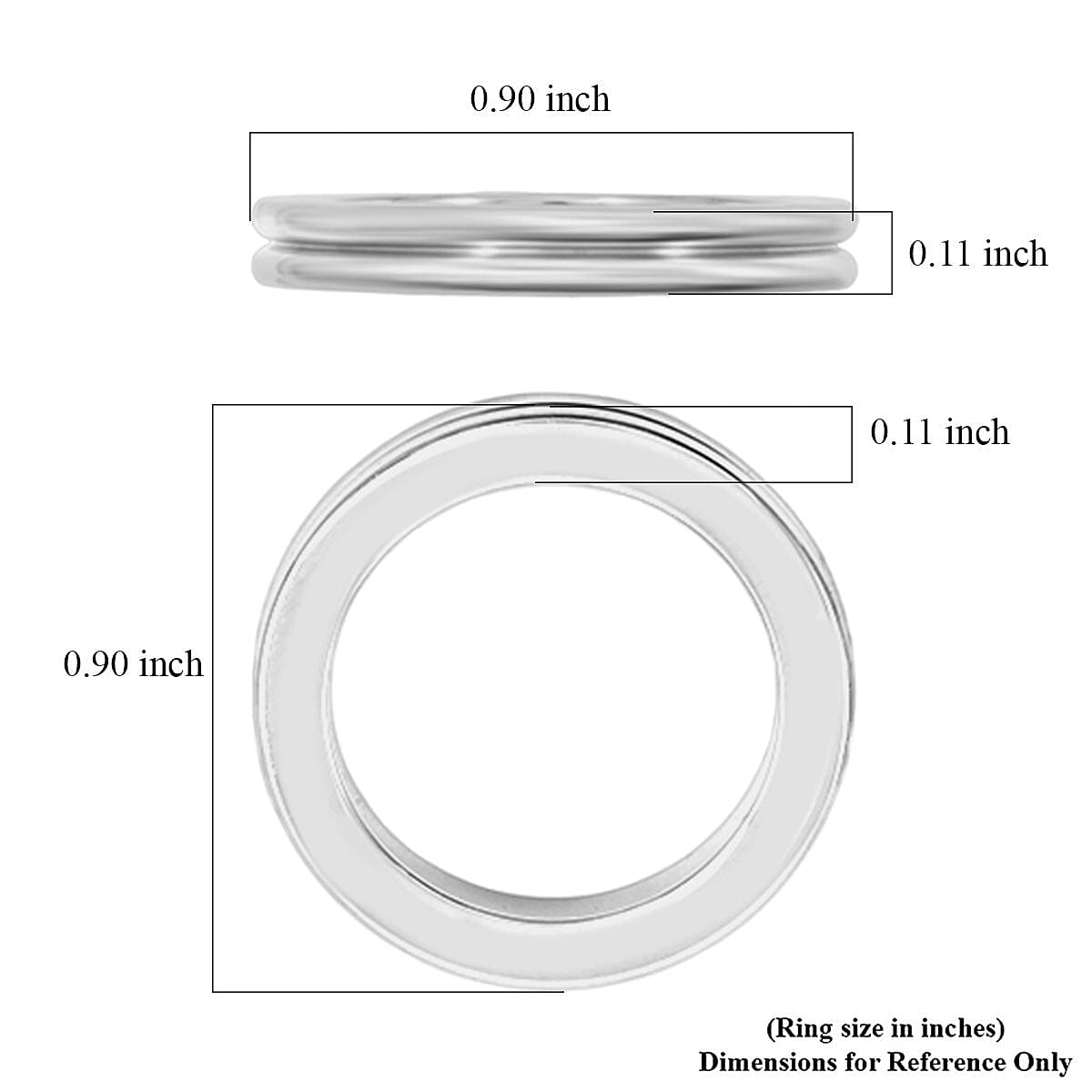 Calvin Klein Simulated Black Diamond Set of 3 Ring in Stainless Steel (Size 5.0) image number 6