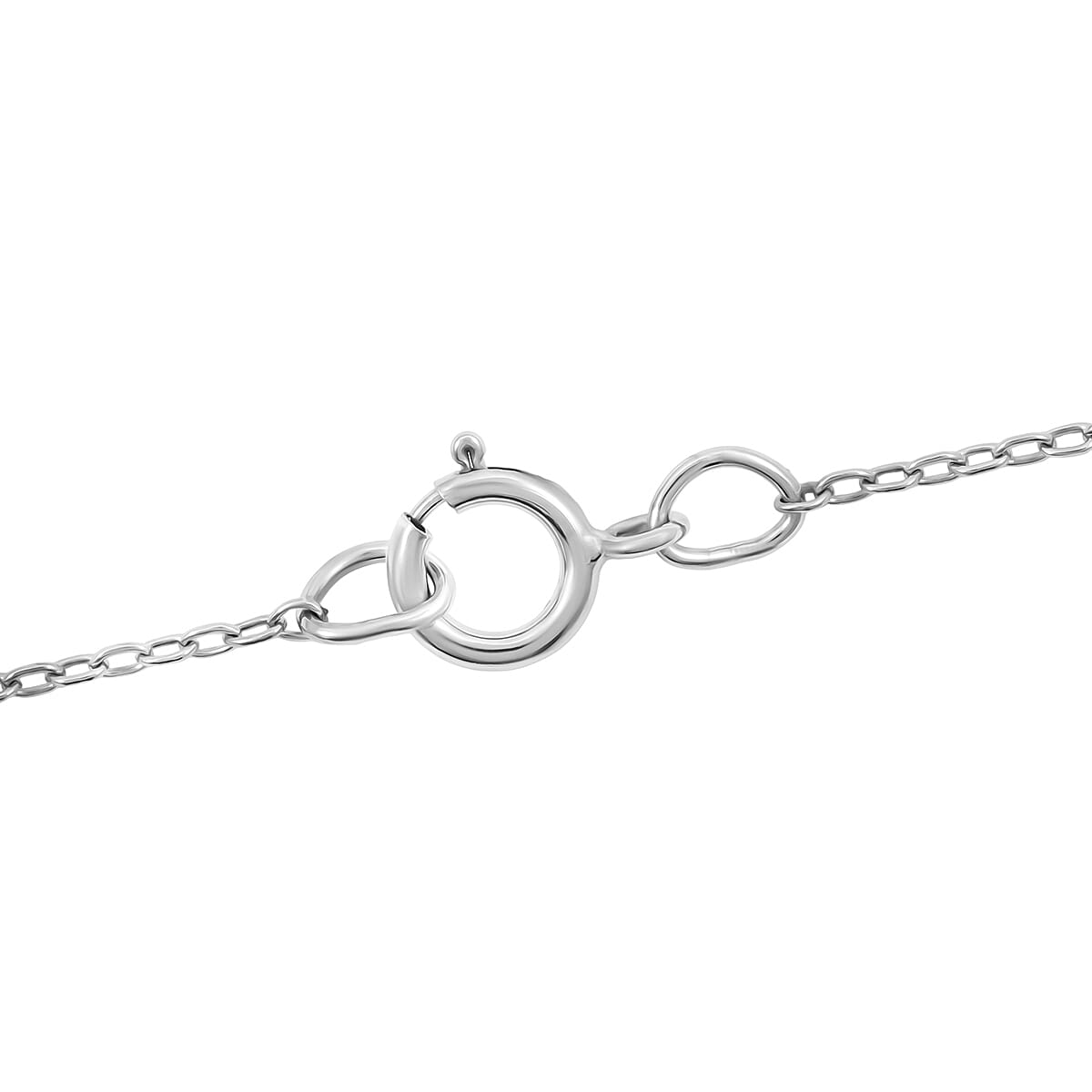 Simulated Ruby and Simulated Sapphire Diamond Pendant Necklace (18 Inches) in Rhodium Over Sterling Silver 0.18 ctw