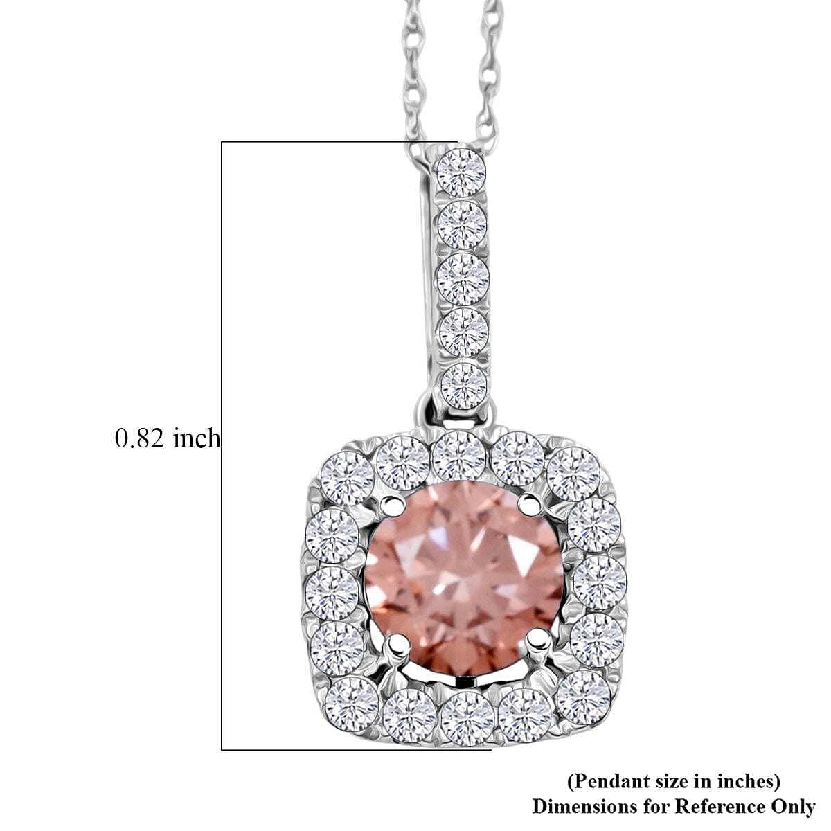 14K Yellow Gold Luxuriant Lab Grown Pink Diamond (IR) and Lab Grown Diamond (SI) Pendant Necklace (18 Inches) 1.50 ctw