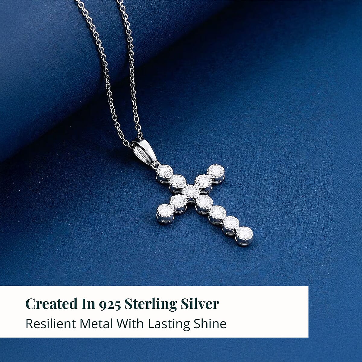 Luxuriant Lab Grown Diamond (VS-SI) Pendant Necklace (16-18 Inches) in Sterling Silver 0.75 ctw image number 2