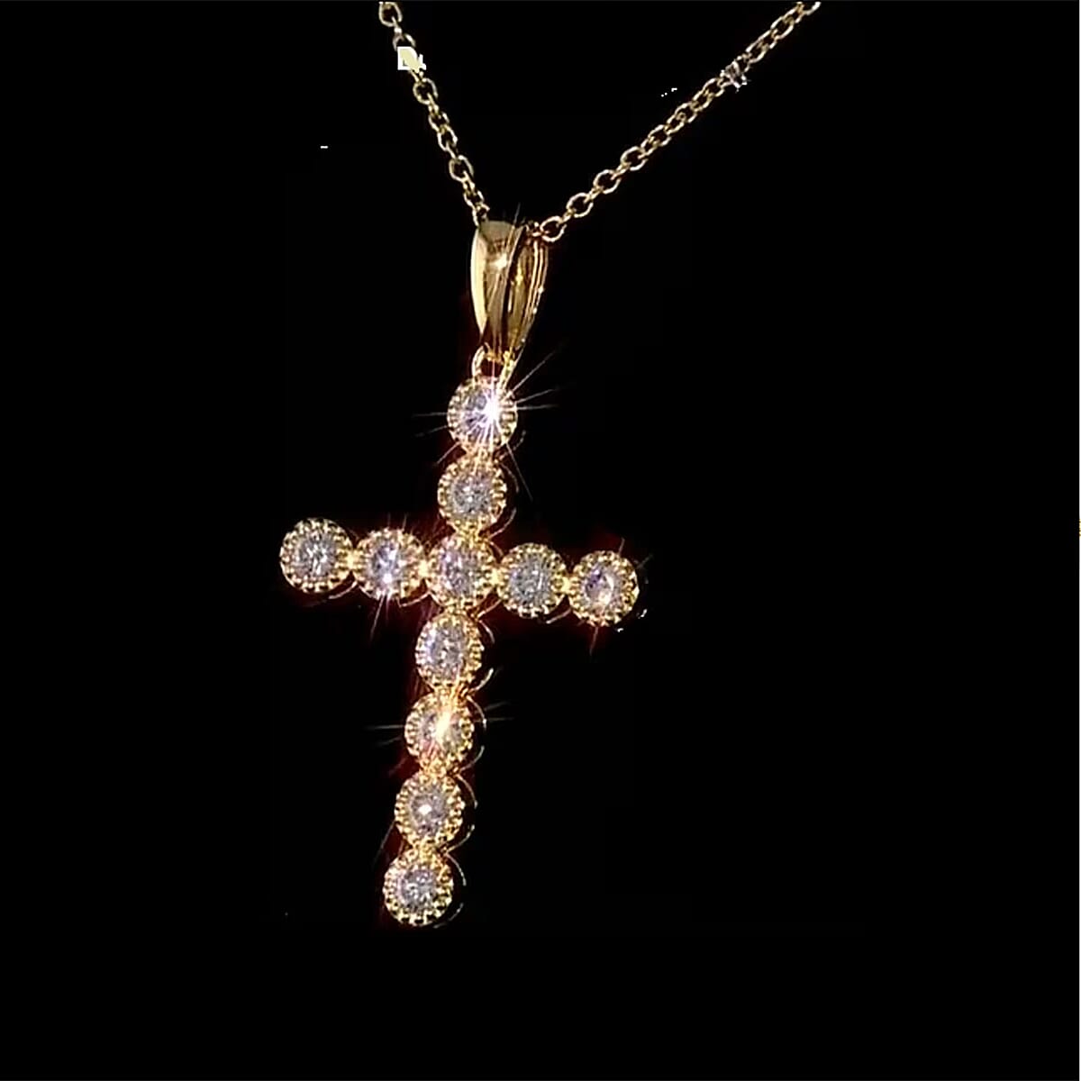 Luxuriant Lab Grown Diamond VS-SI 0.75 ctw Pendant Necklace in 14K Yellow Gold Over Sterling Silver 16-18 Inches image number 0