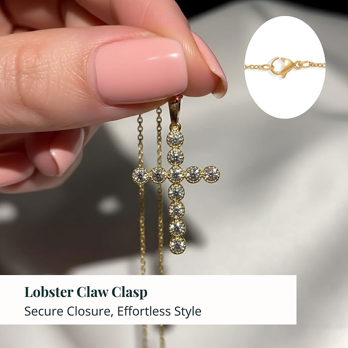 Luxuriant Lab Grown Diamond VS-SI 0.75 ctw Pendant Necklace in 14K Yellow Gold Over Sterling Silver 16-18 Inches image number 5