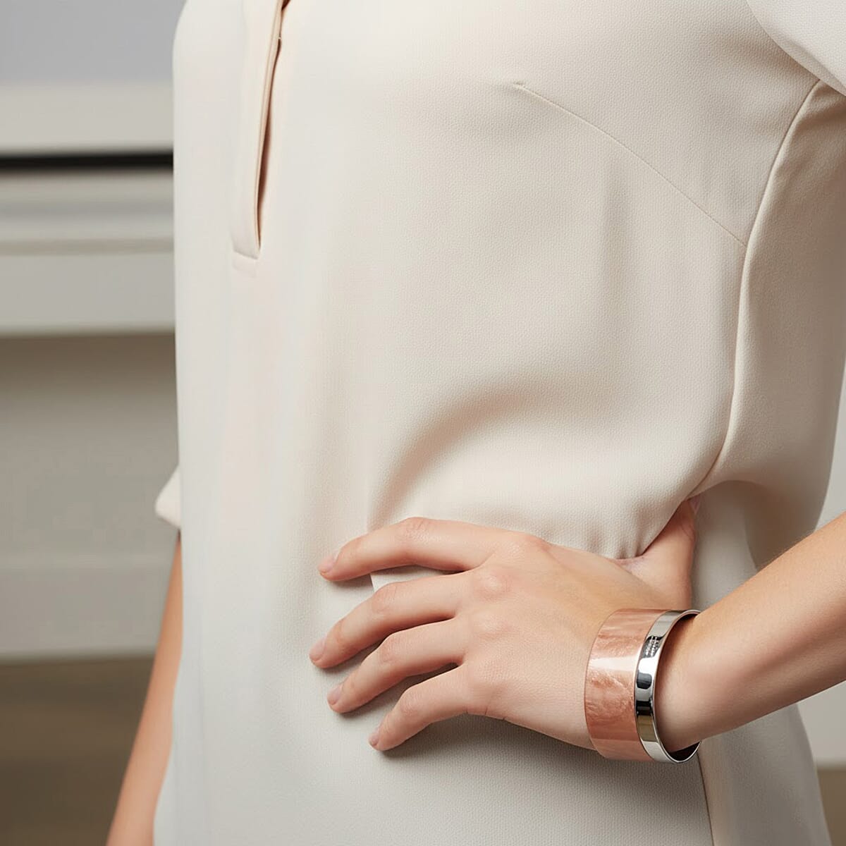 Calvin Klein ION Plated RG and Stainless Steel Satisfaction Set of 2 Bangle Bracelet (8.00 In) image number 2