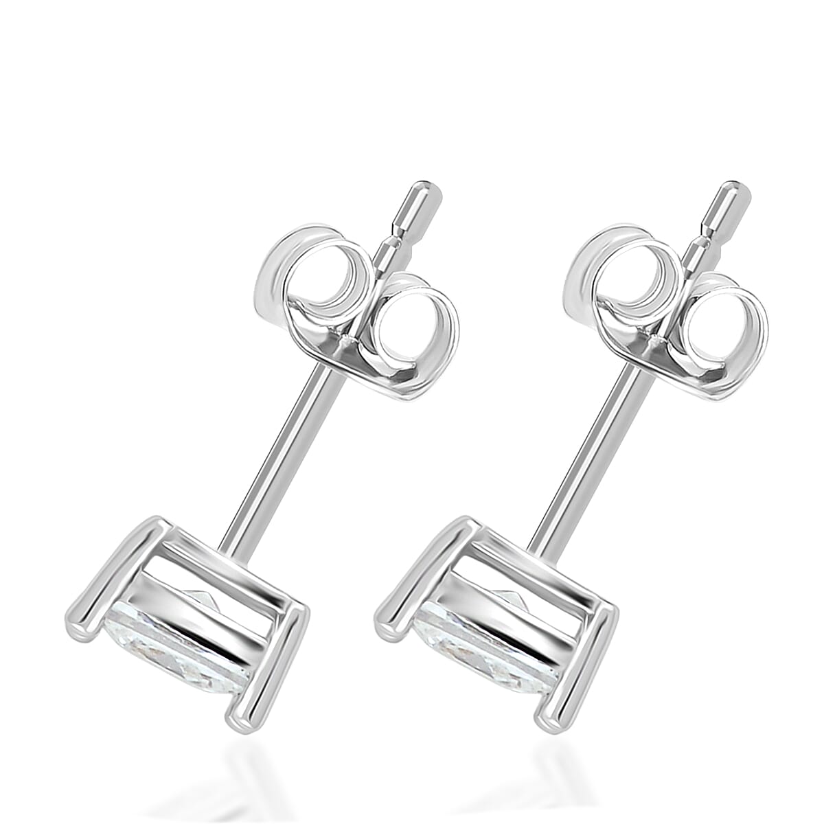 2 Piece Set - Fancy Cut Simulated Diamond Tennis Bracelet (7.50 In) and Earrings in Silvertone 5.60 ctw image number 7