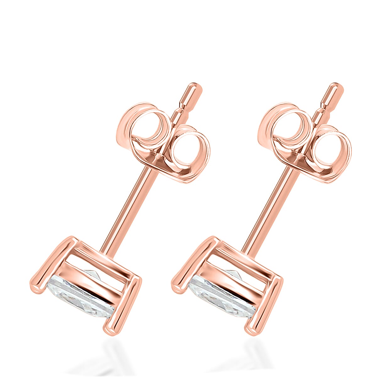 2 Piece Set - Simulated Diamond 5.60 ctw Tennis Bracelet (7.50 In) and Earrings in Rosetone image number 7