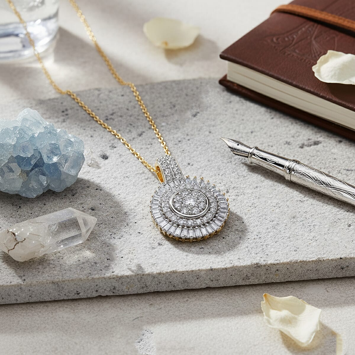 Luxuriant Lab Grown Diamond G-H SI 1.00 ctw Pendant Necklace in 18K Vermeil Yellow Gold Over Sterling Silver 20 Inches image number 1