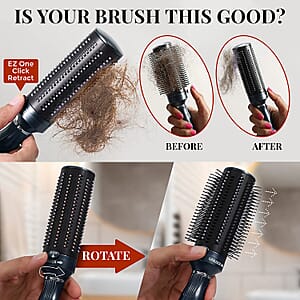 Set of 3 Neomi Portable Easy Clean Rotating Comb - Navy and Brown