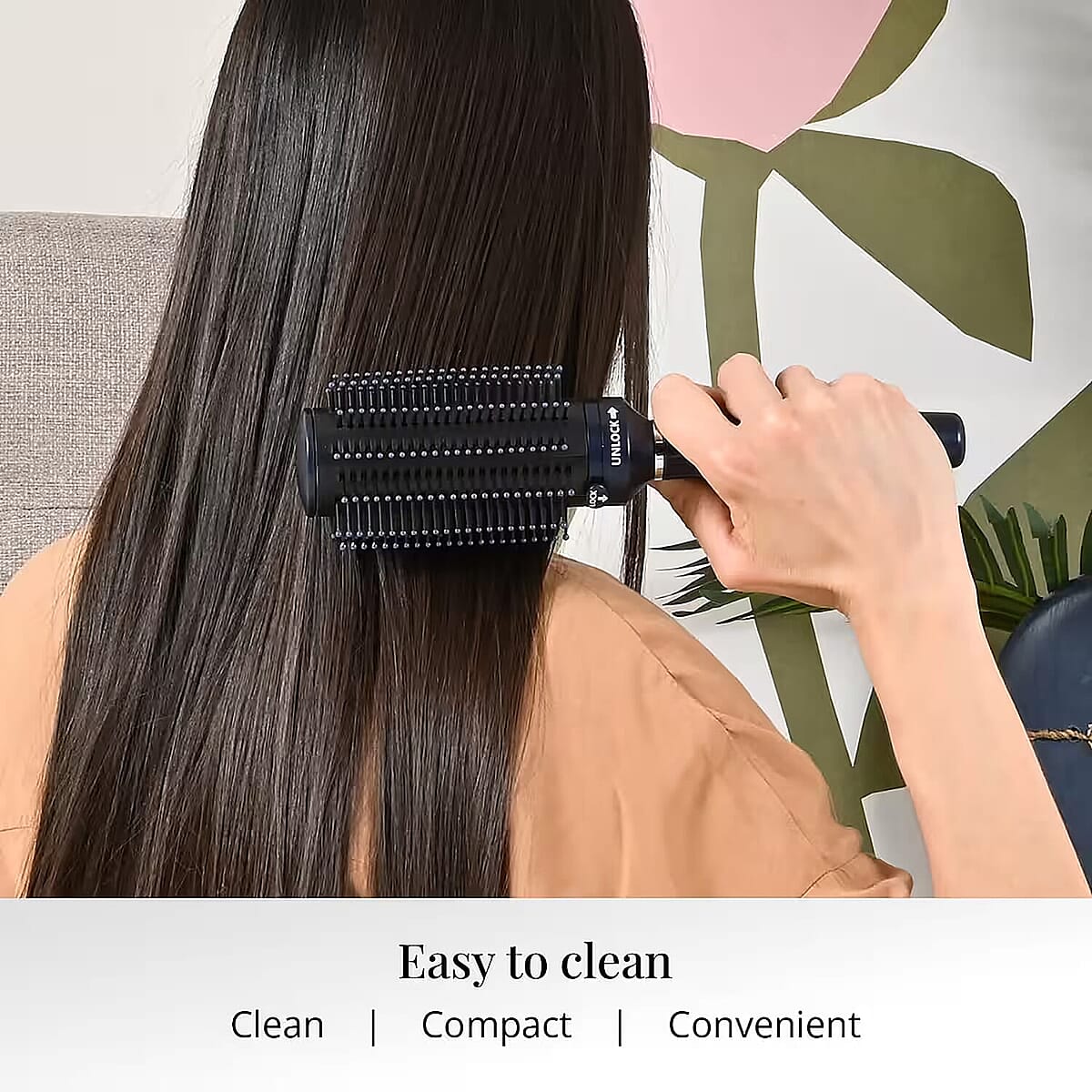 Set of 3 Neomi Portable Easy Clean Rotating Comb - Navy and Brown image number 5