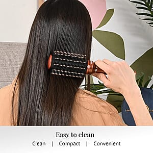 Set of 5 Neomi Portable Easy Clean Rotating Comb - Navy and Brown