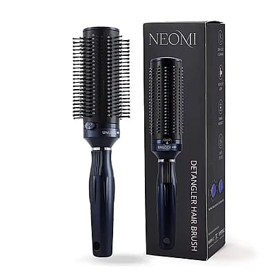 Set of 5 Neomi Portable Easy Clean Rotating Comb - Navy and Brown