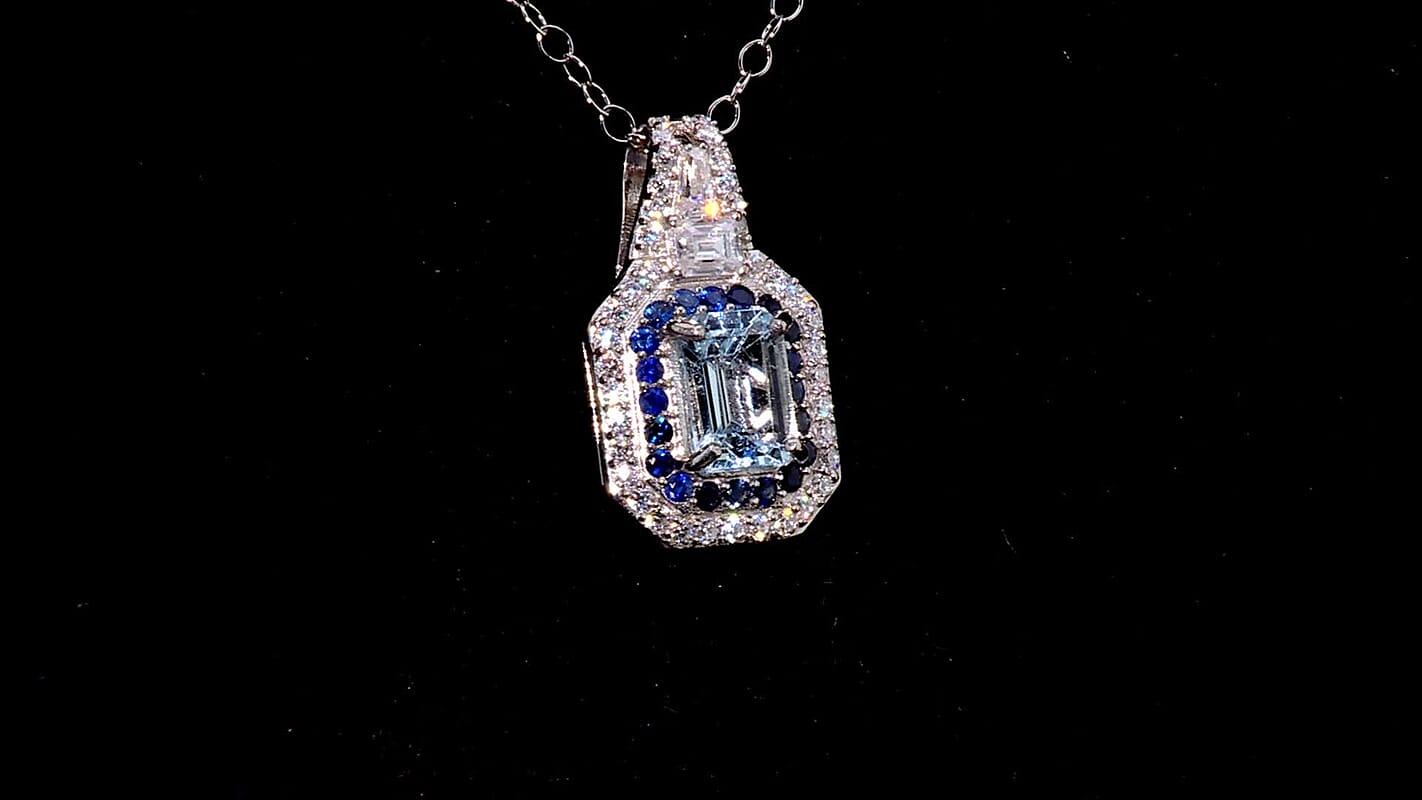 Kagem Zambian Emerald, Multi Gemstone Pendant Necklace (20 Inches) in 18K Vermeil YG Over Sterling Silver 1.60 ctw