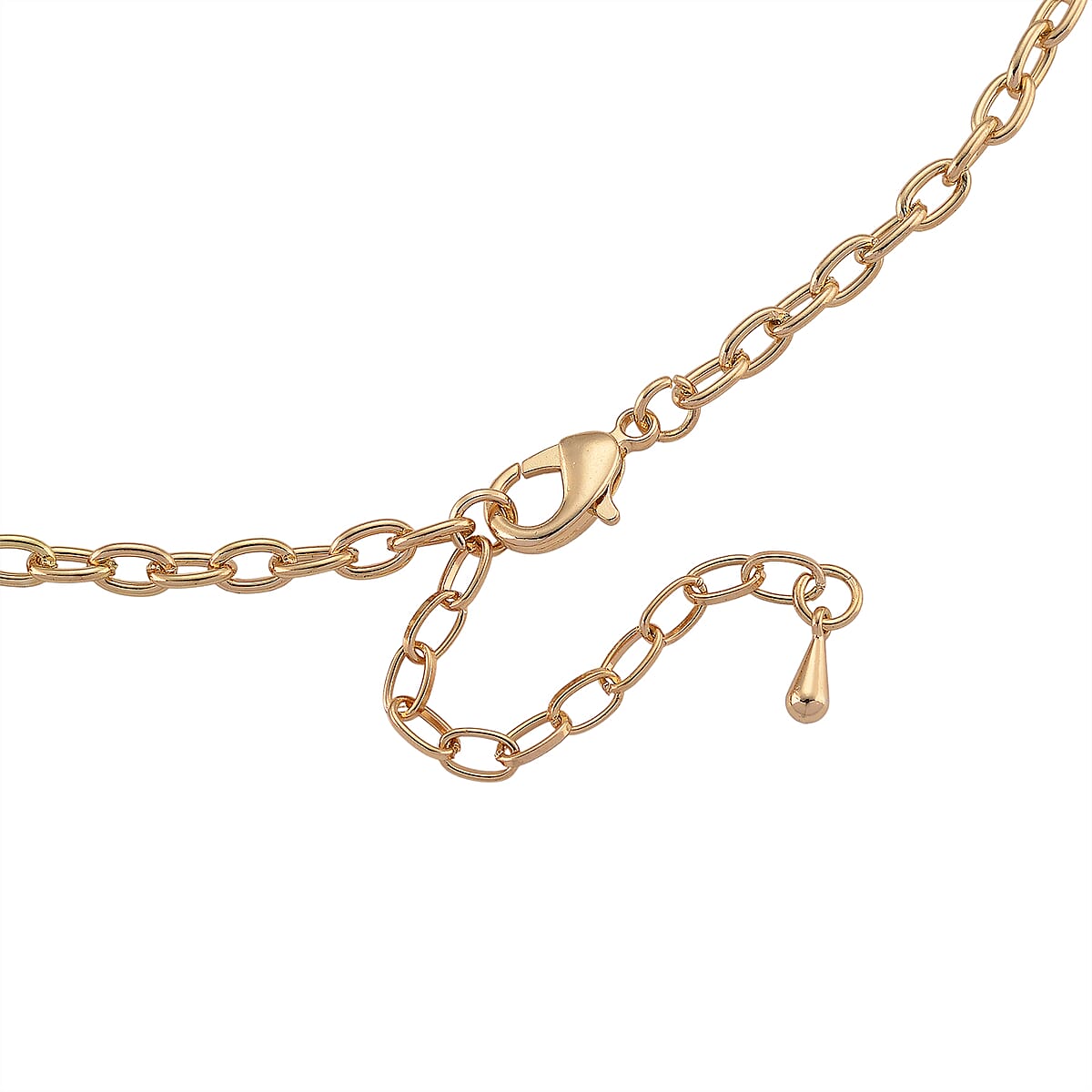 Multi Color Austrian Crystal, Multi Color Enameled Seaside Necklace (20.5-22.5 Inches) and Earrings in Goldtone image number 4