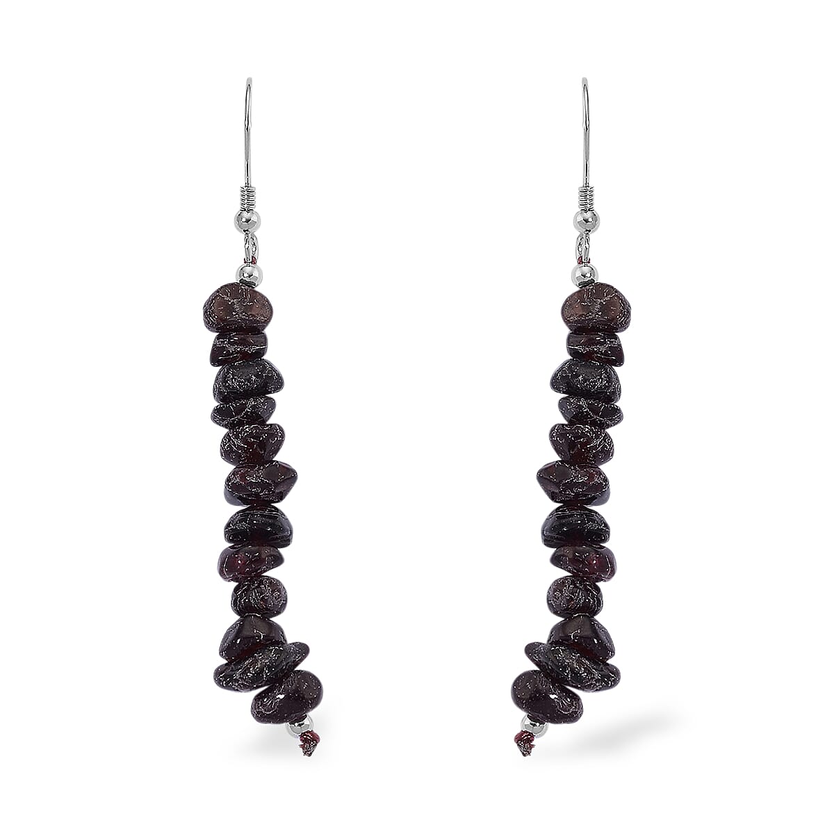 Prehnite and Mozambique Garnet 18.00 ctw Set of 2 Earrings in Rhodium Over Sterling Silver