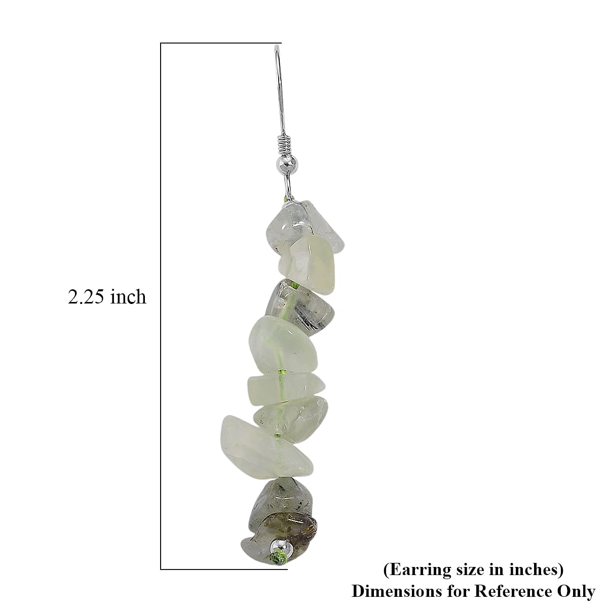 Prehnite and Mozambique Garnet 18.00 ctw Set of 2 Earrings in Rhodium Over Sterling Silver