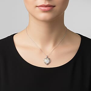 Diamond 0.25 ctw Pendant Necklace in 14K YG Over and Sterling Silver 18 Inches