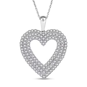 Doorbuster Luxuriant Lab Grown Diamond G VS 2.00 ctw Pendant Necklace 18 Inches in Sterling Silver