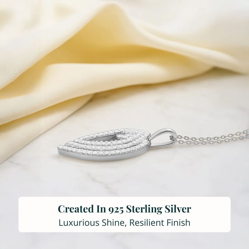 Luxuriant Lab Grown Diamond Pendant Necklace in Sterling Silver 2.00 ctw (G VS,18 Inches)