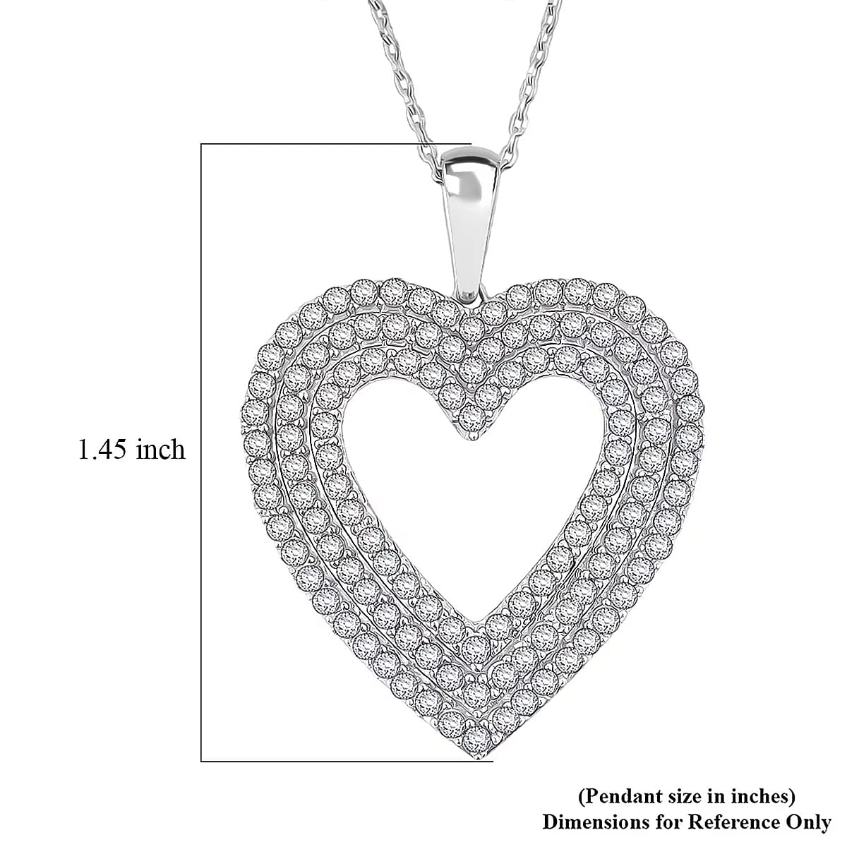 Doorbuster Luxuriant Lab Grown Diamond G VS 2.00 ctw Pendant Necklace 18 Inches in Sterling Silver image number 6