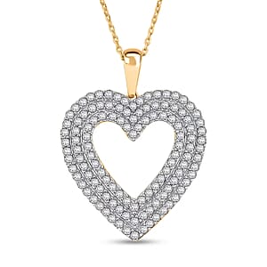 Luxuriant Lab Grown Diamond Pendant Necklace in 14K YG Over Sterling Silver 2.00 ctw (G VS, 18 Inches)