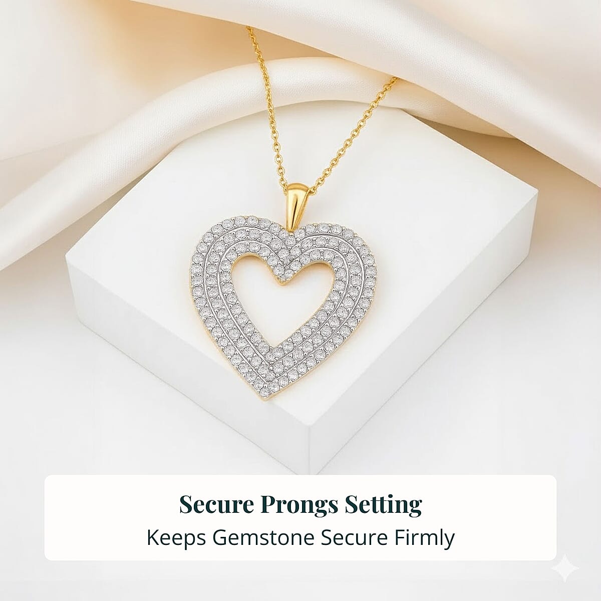 Luxuriant Lab Grown Diamond Pendant Necklace in 14K YG Over Sterling Silver 2.00 ctw (G VS, 18 Inches) image number 4