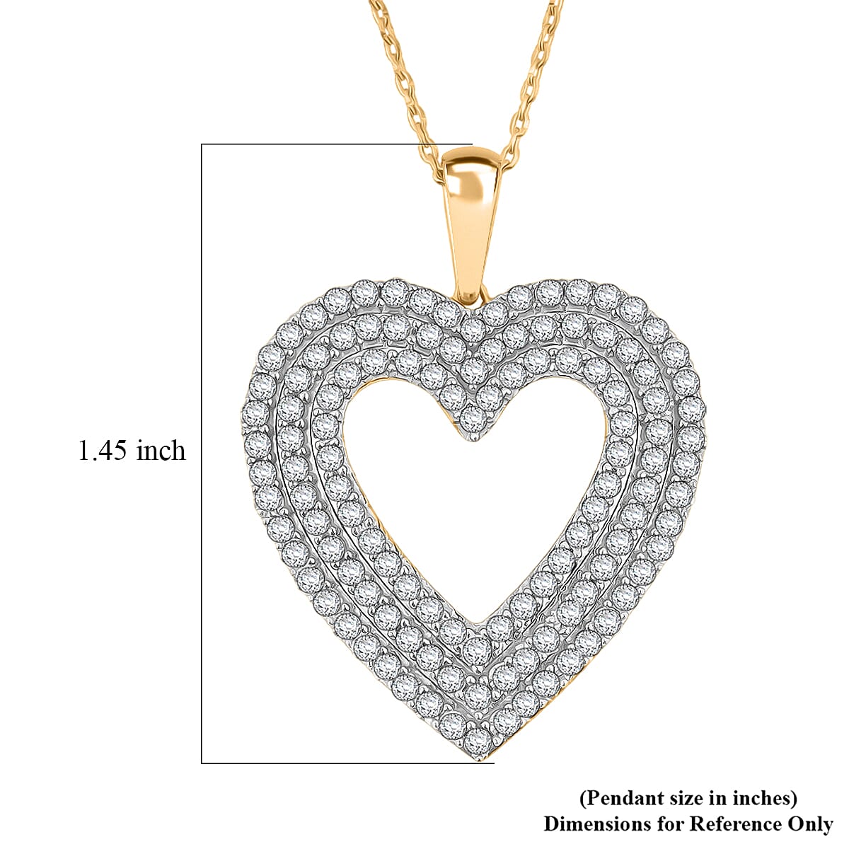 Luxuriant Lab Grown Diamond Pendant Necklace in 14K YG Over Sterling Silver 2.00 ctw (G VS, 18 Inches) image number 5