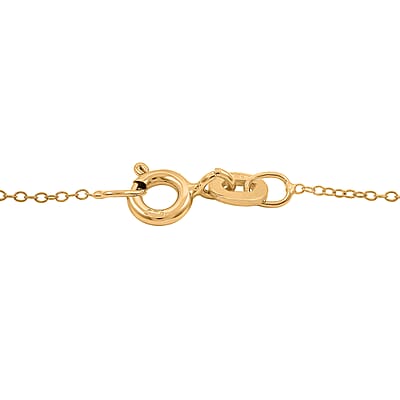 NY Closeout Diamond 0.25 ctw Heart Pendant Necklace 18 Inches in 14K Yellow Gold Over Sterling Silver