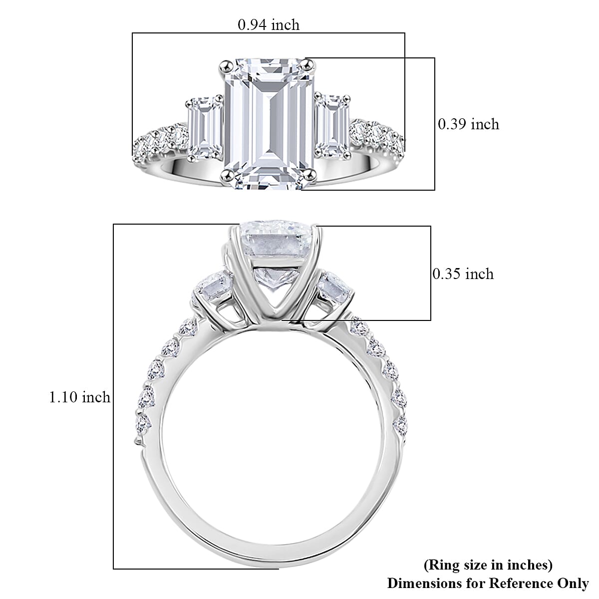 Doorbuster 14K White Gold Luxuriant Lab Grown Diamond (VS) Set of 3 Ring (Size 7.0) (9.34 g) 4.88 ctw image number 5