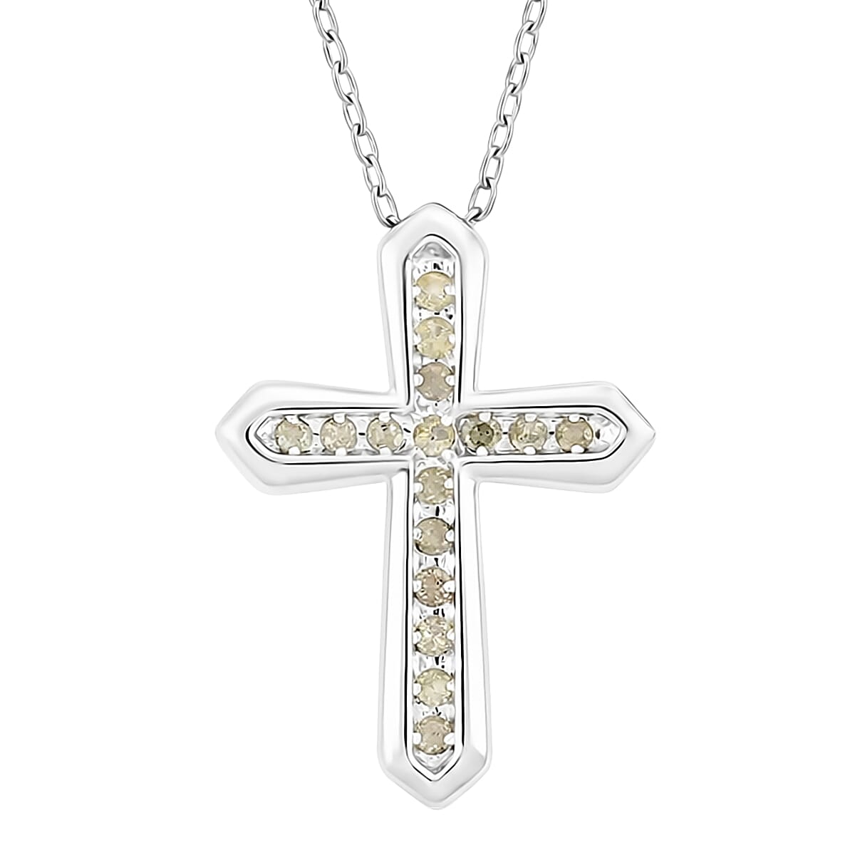 Diamond I2-I3 0.25 ctw Pendant Necklace in Rhodium Over Sterling Silver 18 Inches