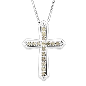 Diamond I2-I3 0.25 ctw Pendant Necklace in Rhodium Over Sterling Silver 18 Inches