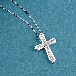 Diamond I2-I3 0.25 ctw Pendant Necklace in Rhodium Over Sterling Silver 18 Inches