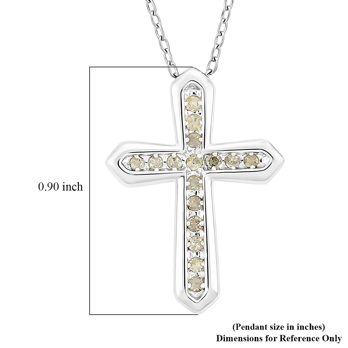 Diamond I2-I3 0.25 ctw Pendant Necklace in Rhodium Over Sterling Silver 18 Inches