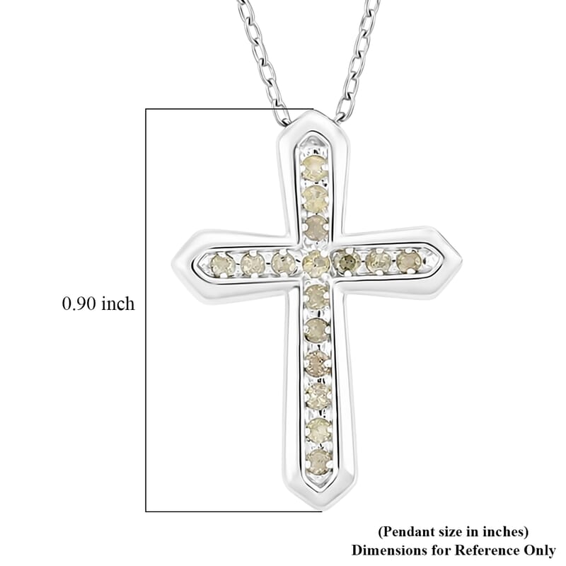 Diamond I2-I3 0.25 ctw Pendant Necklace in Rhodium Over Sterling Silver 18 Inches