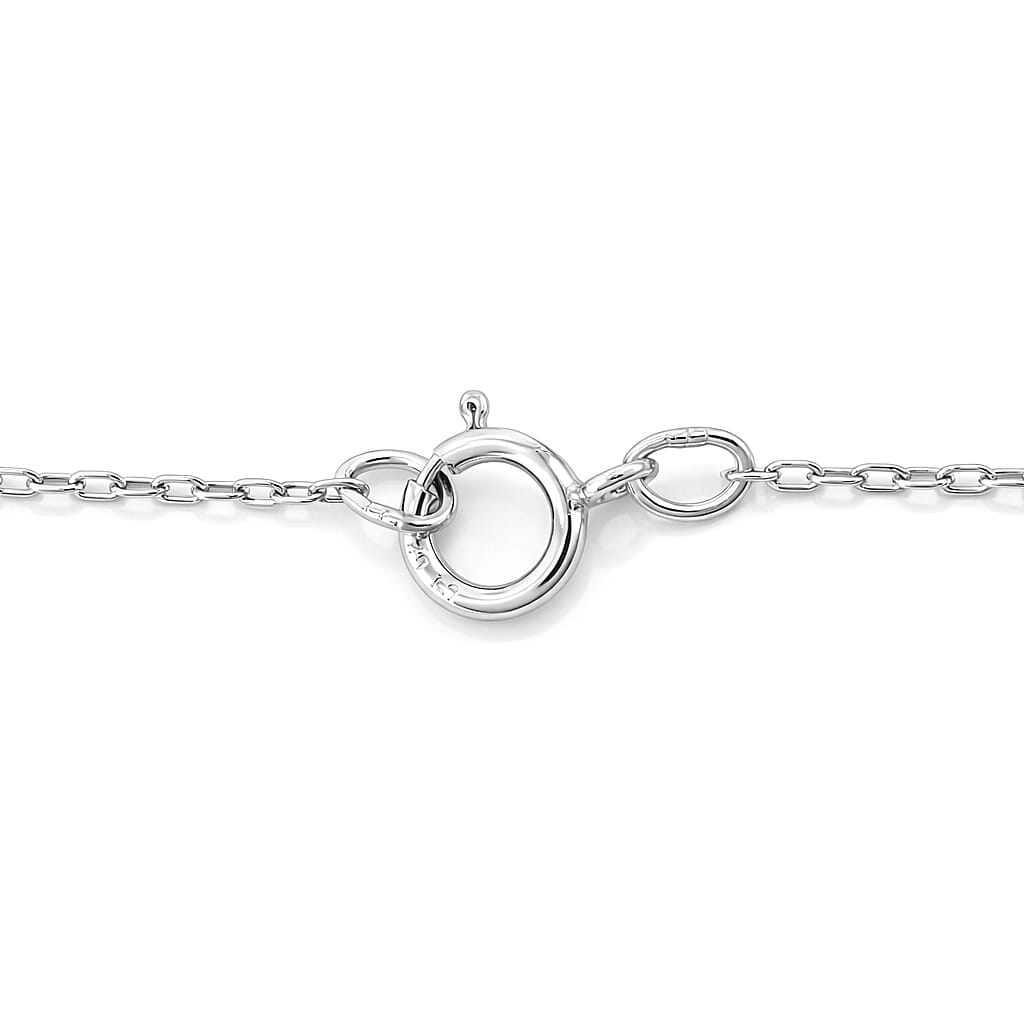 Diamond 0.20 ctw Pendant Necklace in Rhodium Over Sterling Silver 18 Inches