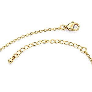 White Keshi Pearl, Simulated Multi Color Diamond Pendant Necklace (20 Inches) in Goldtone