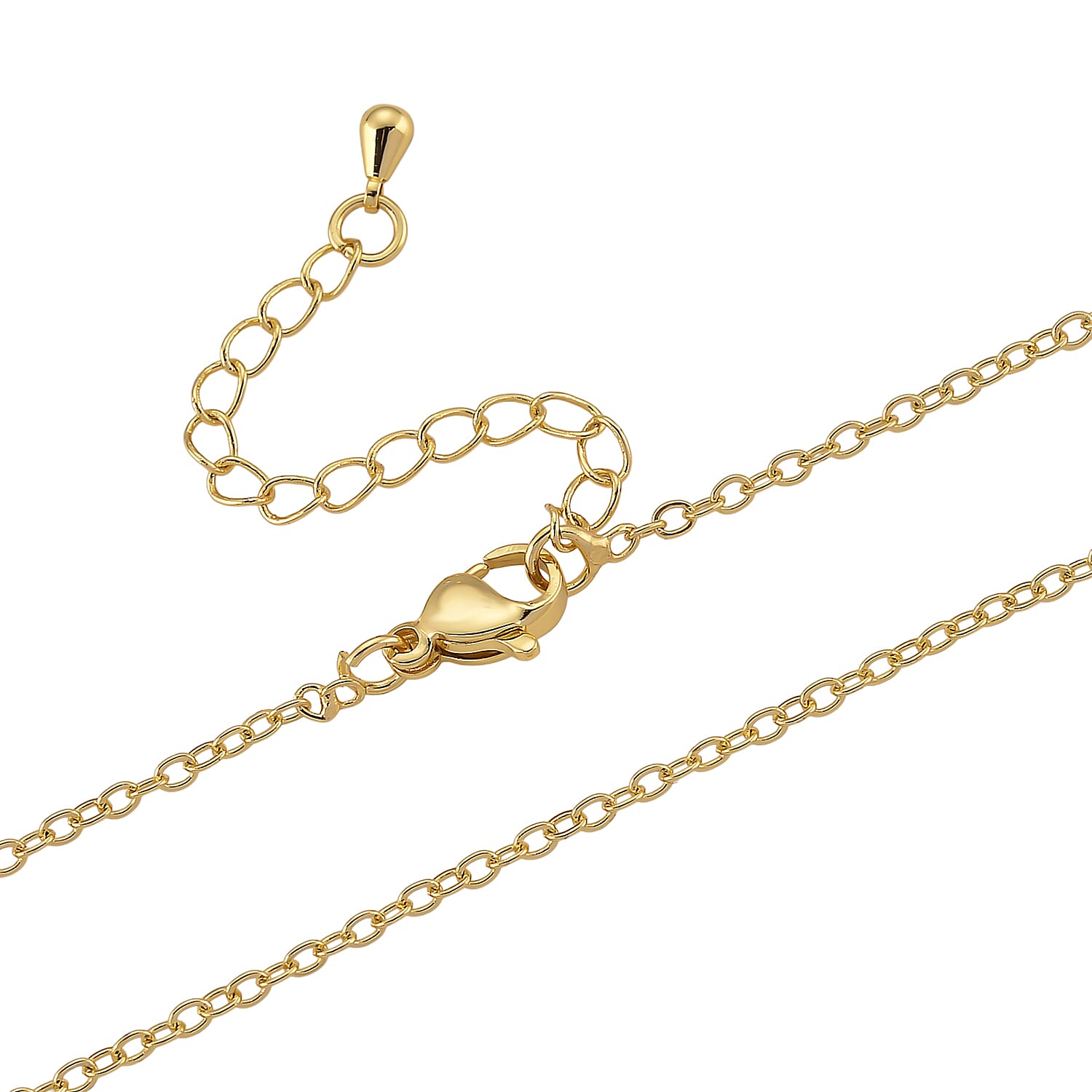 White Keshi Pearl, Simulated Multi Color Diamond Pendant Necklace (20 Inches) in Goldtone