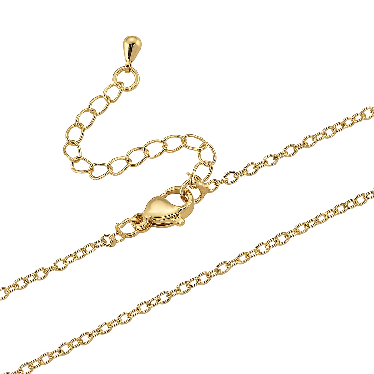 White Keshi Pearl, Simulated Multi Color Diamond Pendant Necklace (20 Inches) in Goldtone image number 4