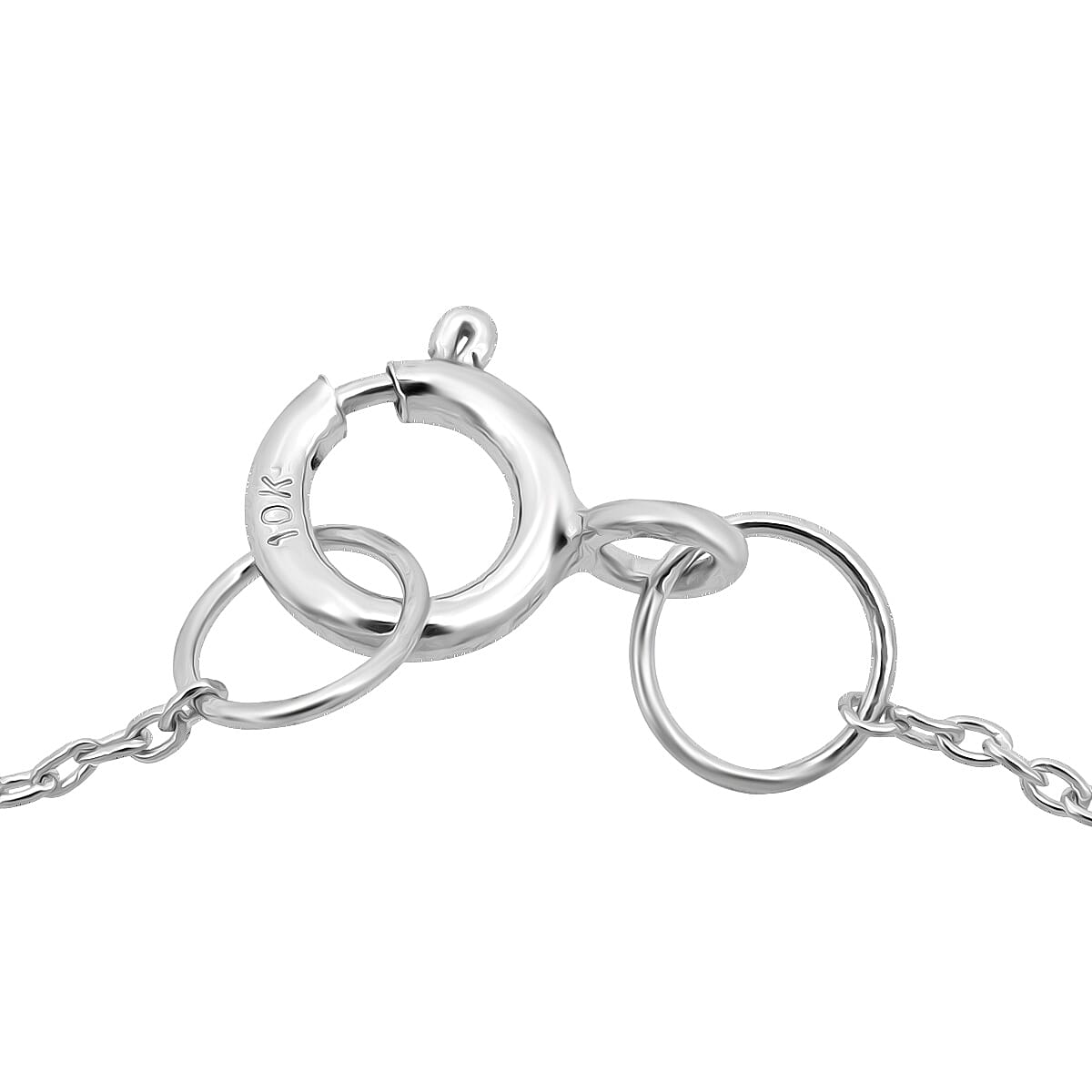 AAAA Cambodian Blue Zircon and Luxuriant Lab Grown Diamond E-F VS 5.10 ctw Aura Pendant Necklace in 10K White Gold 18 Inches image number 5