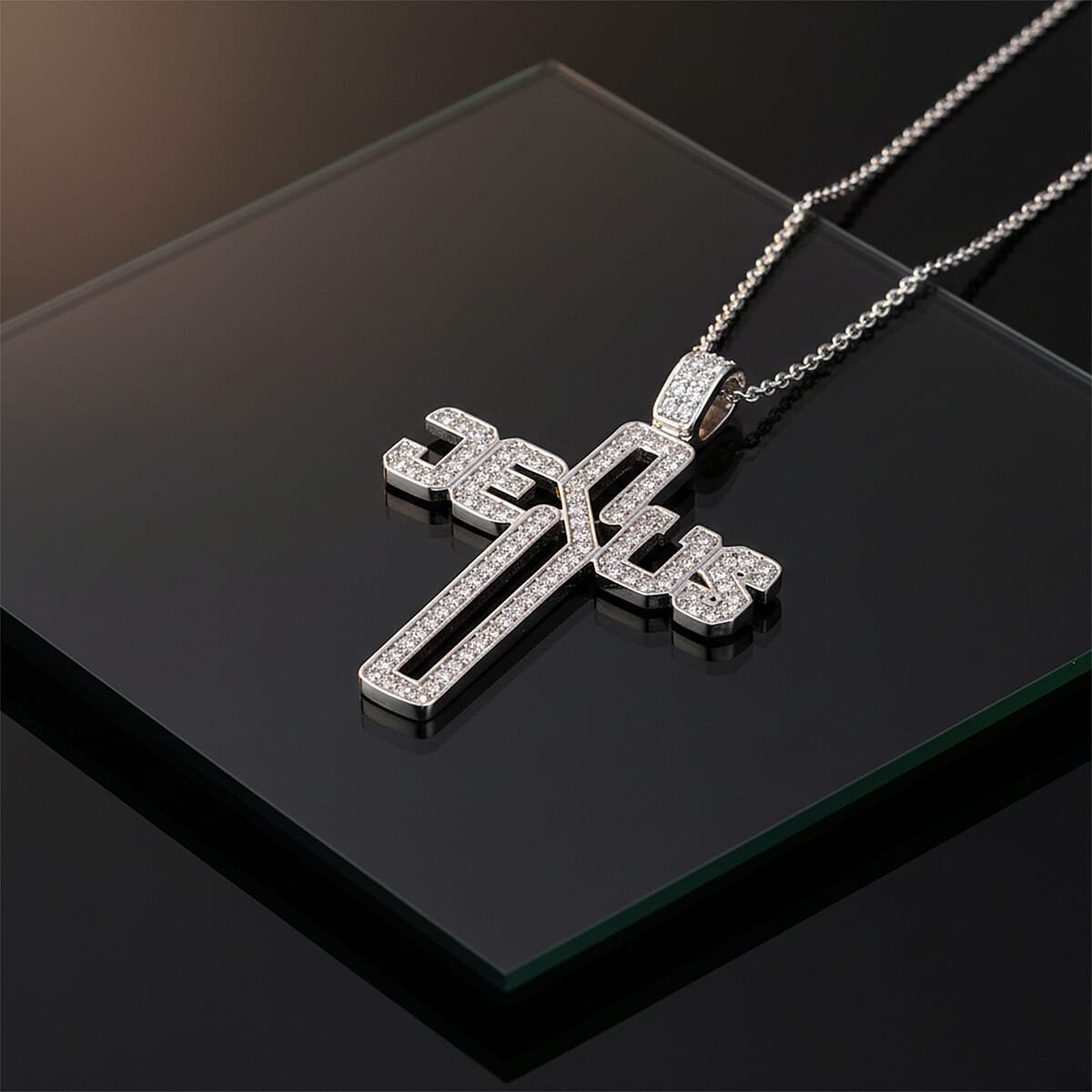 Luxuriant Lab Grown Diamond G-H SI 0.90 ctw Pendant Necklace in Rhodium Over Sterling Silver 20 Inches  image number 1