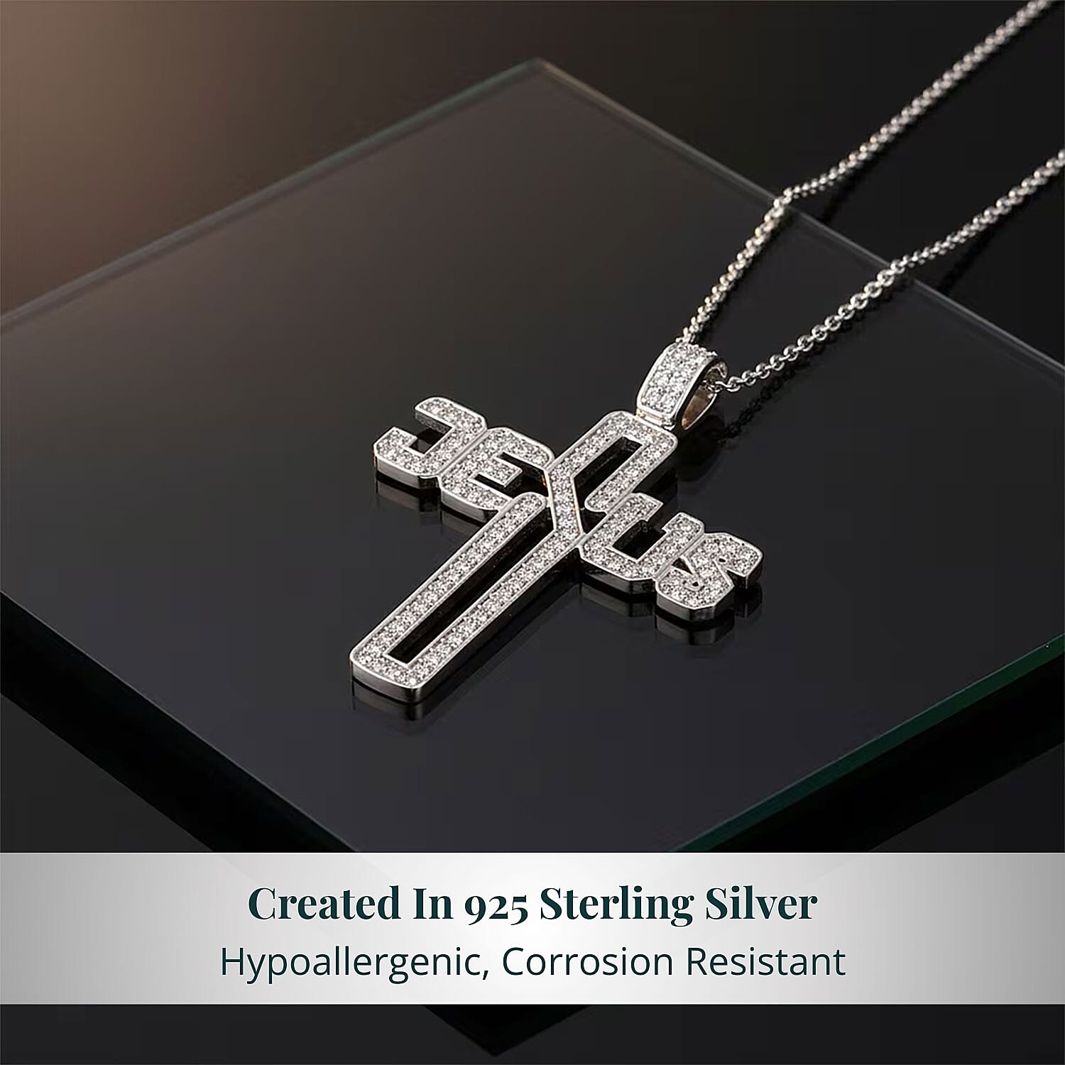 Rhodium Over Sterling Silver - Product card gallery slide 3 (9450088399103)