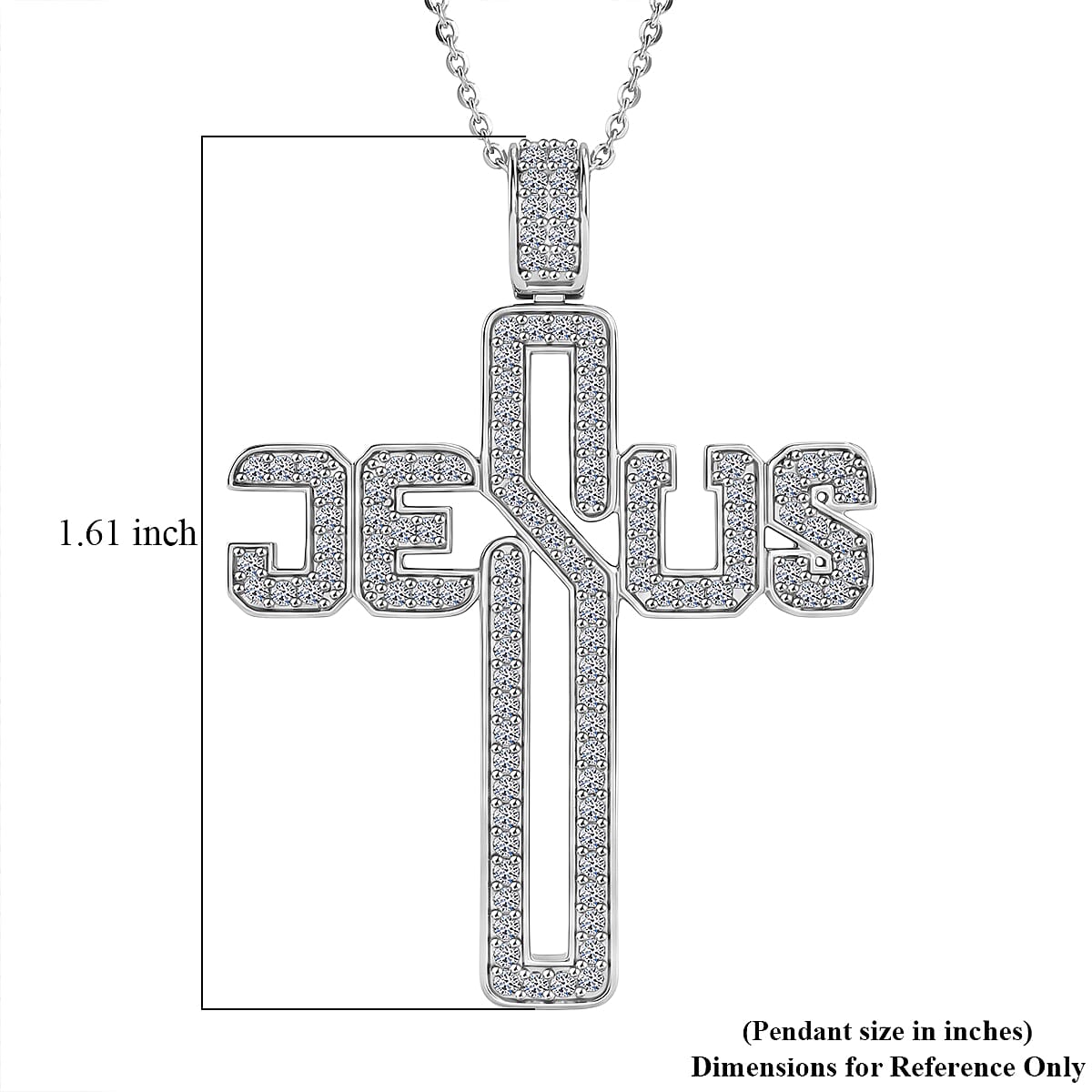 Luxuriant Lab Grown Diamond G-H SI 0.90 ctw Pendant Necklace in Rhodium Over Sterling Silver 20 Inches  image number 5