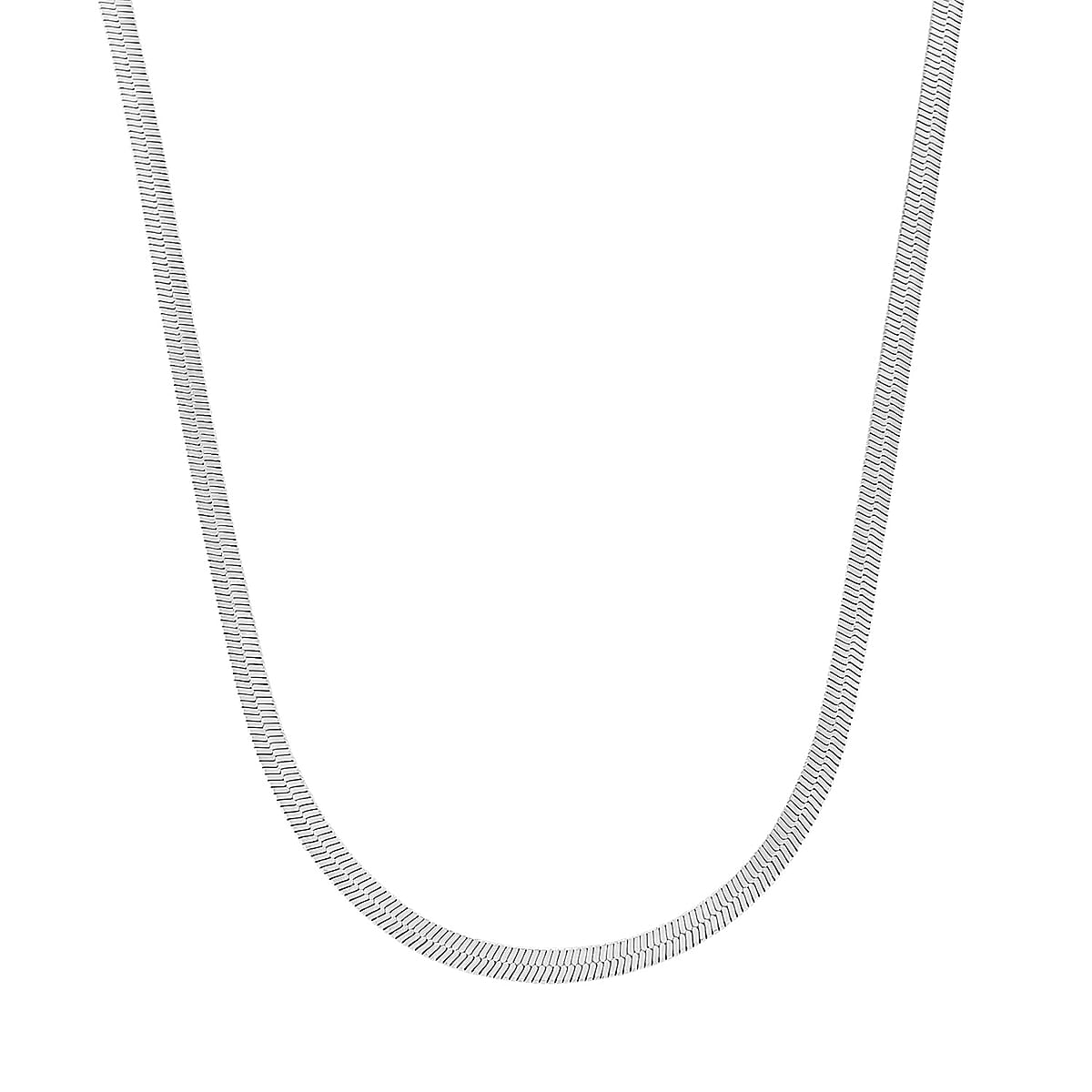 Herringbone Chain Bracelet (8.50In) and Necklace (24 Inches) in Stainless Steel image number 3