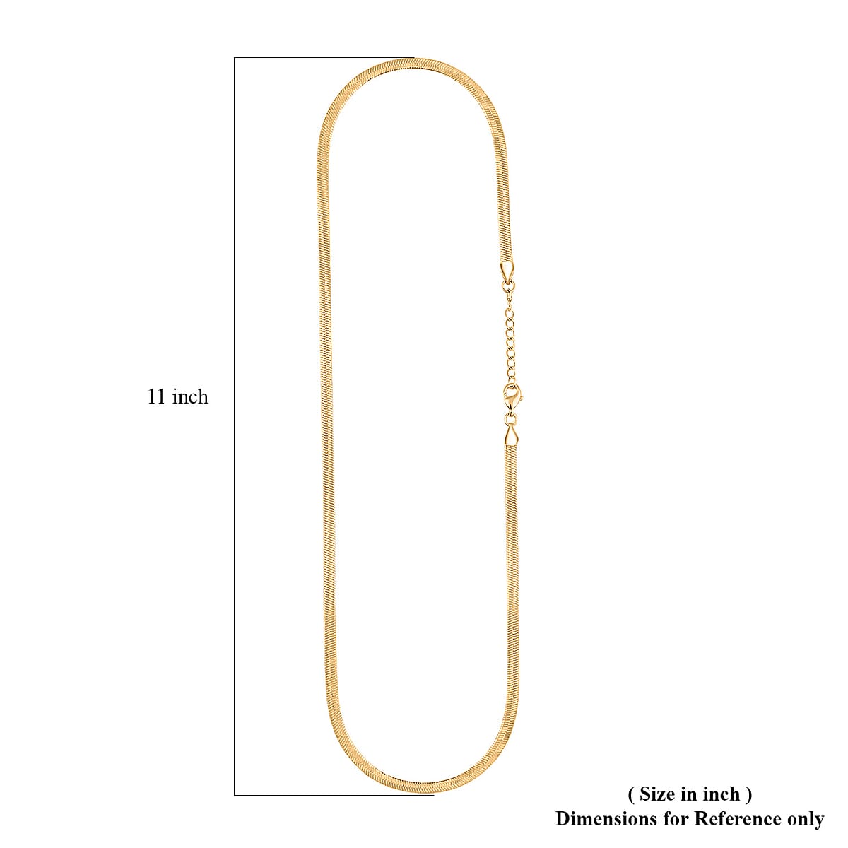 Herringbone Chain Bracelet (8.50In) and Necklace (24 Inches) in ION Plated YG Stainless Steel image number 5