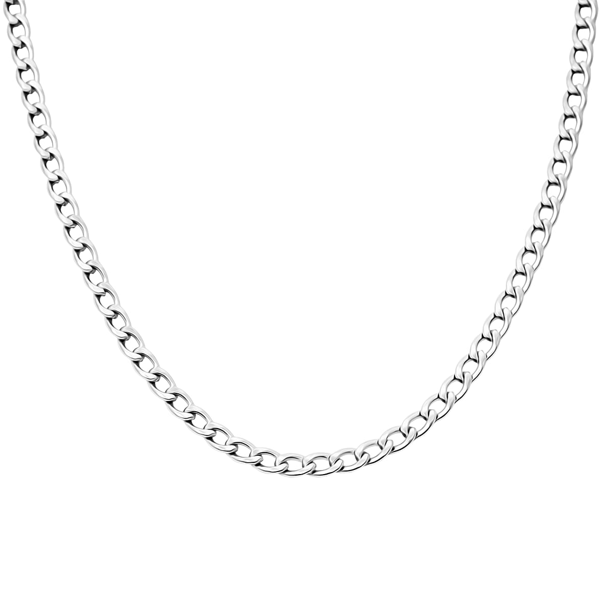 Cuban Chain Bracelet (8.50In) and Necklace (24 Inches) in Stainless Steel image number 4