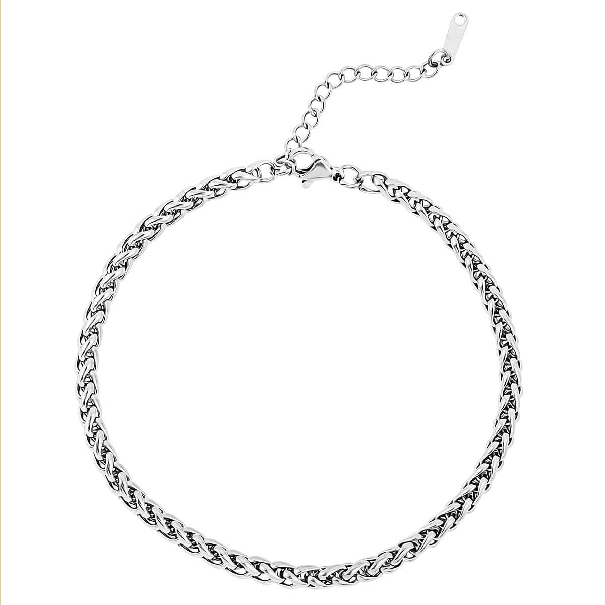 Spiga Chain Bracelet (8.50In) and Necklace 24 Inches in Stainless Steel image number 6