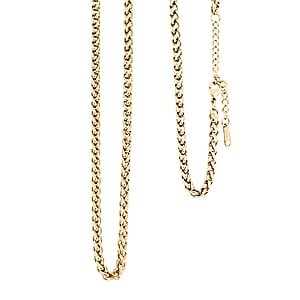 Spiga Chain Bracelet (8.50In) and Necklace 24 Inches in ION Plated YG Stainless Steel