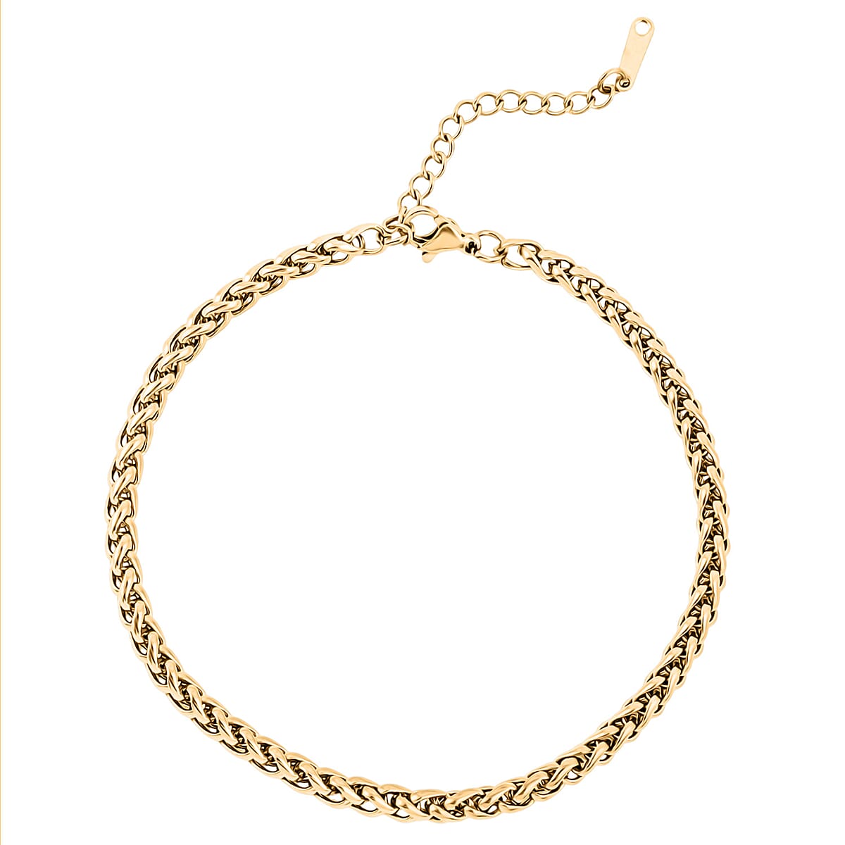Spiga Chain Bracelet (8.50In) and Necklace 24 Inches in ION Plated YG Stainless Steel image number 6