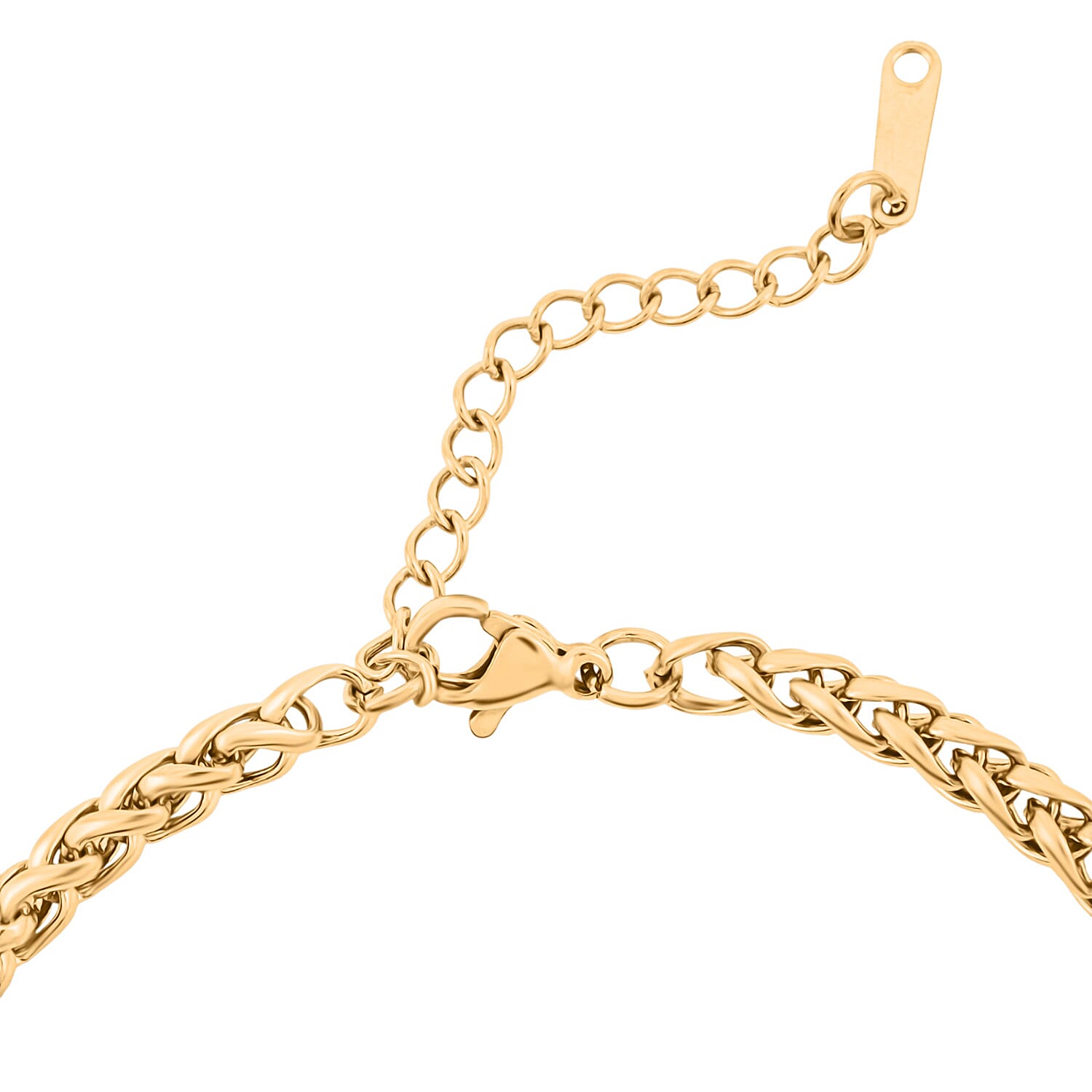 Spiga Chain Bracelet (8.50In) and Necklace 24 Inches in ION Plated YG Stainless Steel