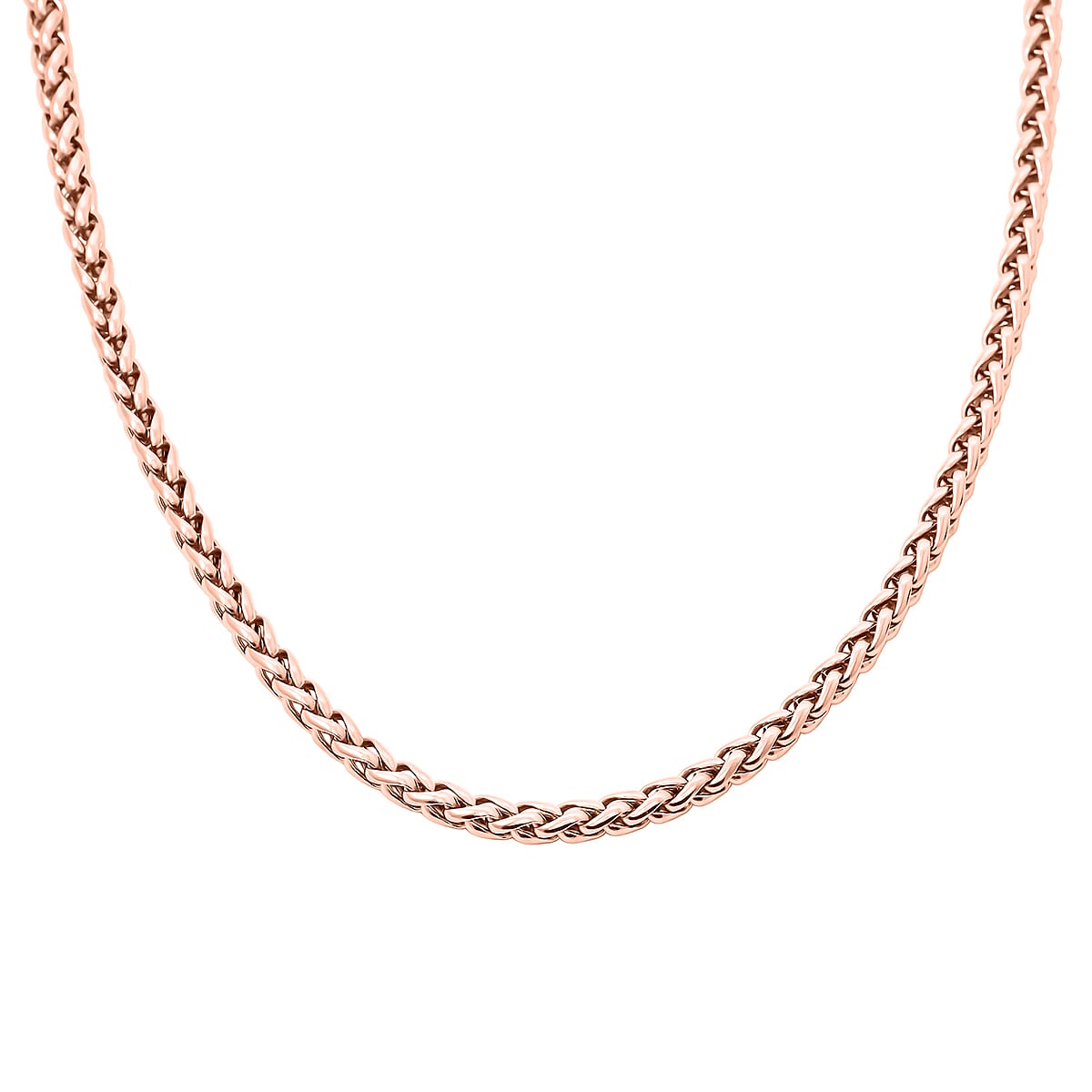 Spiga Chain Bracelet (8.50In) and Necklace 24 Inches in ION Plated RG Stainless Steel image number 4